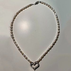 FREE W/ ANY PURCHASE Pearl and Diamond Necklace
